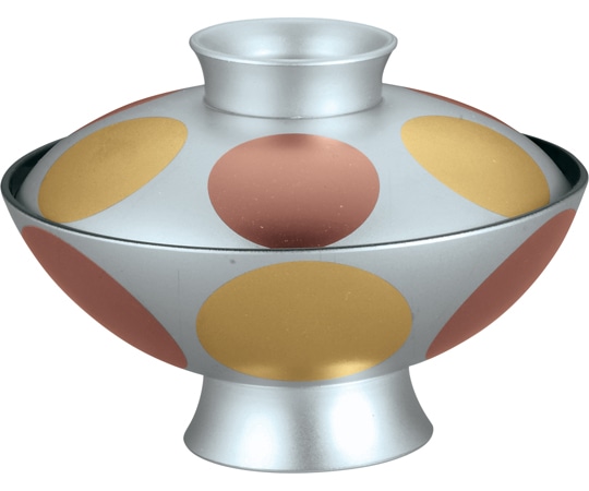 福井クラフト TA4寸 小槌吸物椀 銀内黒/金銅日月 33503860 1個（ご注文単位1個）【直送品】