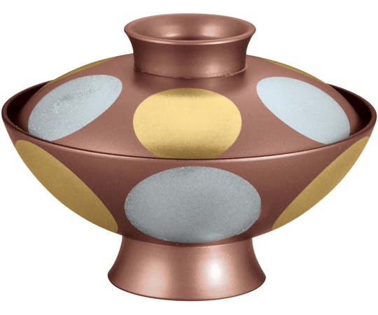 福井クラフト TA4寸 小槌吸物椀 銅内黒/金銀日月 33503870 1個（ご注文単位1個）【直送品】