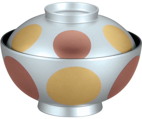 福井クラフト TA4.5寸 仙才雑煮椀 銀内黒/金銅日月 33503890 1個（ご注文単位1個）【直送品】