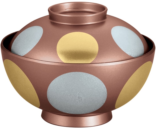 福井クラフト TA4.5寸 仙才雑煮椀 銅内黒/金銀日月 33503900 1個（ご注文単位1個）【直送品】