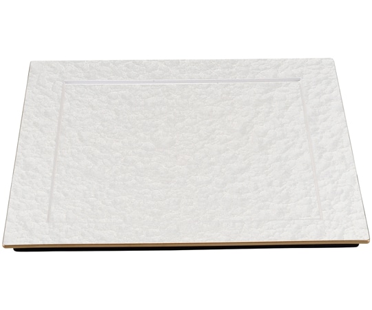 福井クラフト 尺0 角炉縁前菜盛皿 ホワイトアクア渕金 15007120 1個（ご注文単位1個）【直送品】