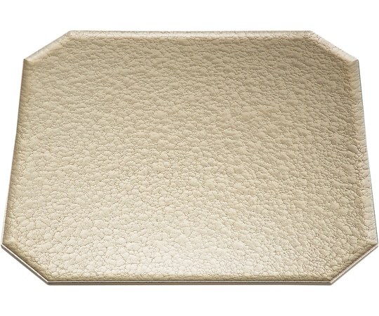 福井クラフト 30cm 隅切スクェアプレート シャンパンゴールドアクア/裏白乾漆 51361170 1個（ご注文単位1個）【直送品】