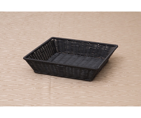 福井クラフト PP長角バスケット 2/3ブラック(浅) 70022710 1個（ご注文単位1個）【直送品】