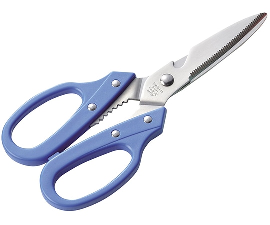 エムテートリマツ カラーハンドルキッチン鋏 青  1個（ご注文単位1個）【直送品】