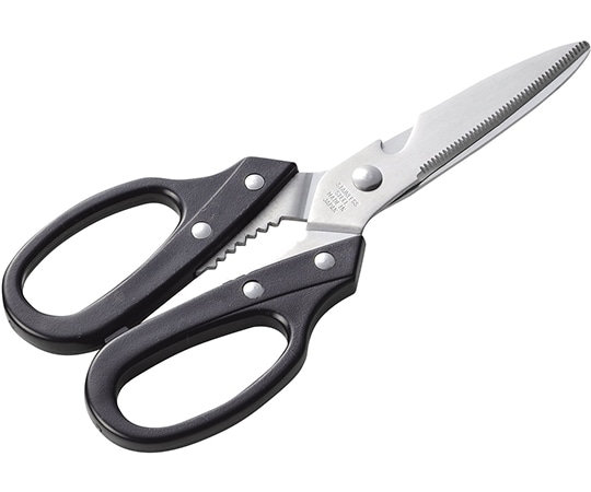 エムテートリマツ カラーハンドルキッチン鋏 黒  1個（ご注文単位1個）【直送品】