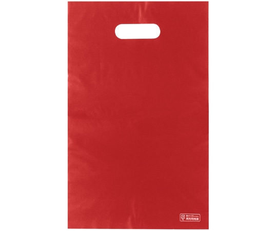 エスパック ポリ袋ハード S レッド 100枚入  1袋（ご注文単位1袋）【直送品】