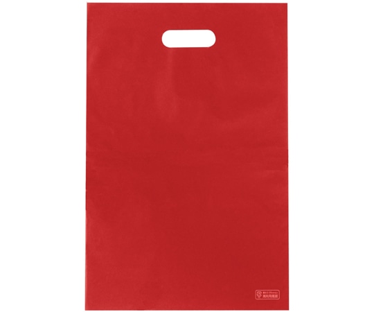 エスパック ポリ袋ハード M レッド 100枚入  1袋（ご注文単位1袋）【直送品】