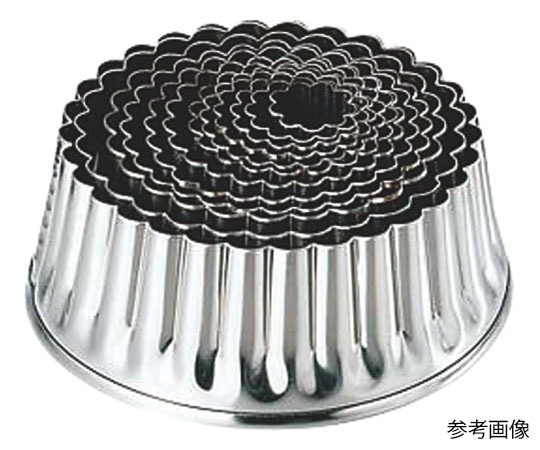 アズワン 18-8パテ抜 菊 No.9 70mm  1個（ご注文単位1個）【直送品】