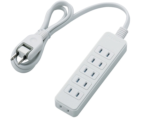 エレコム シャッタータップ 6個口 1m ホワイト T-ST02N-2610WH 1個(ご注文単位1個)【直送品】