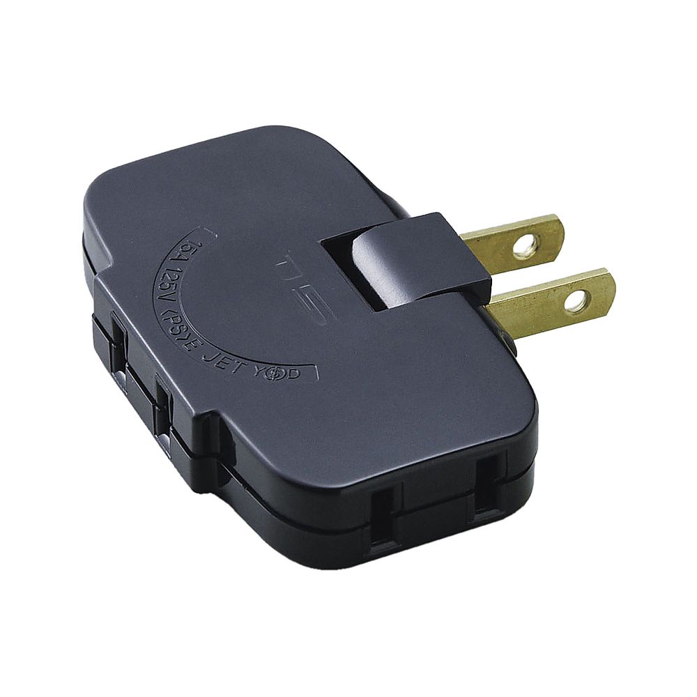 ELPA EDLPコーナータップ ブラック LP-A1536(BK) 1個(ご注文単位1個)【直送品】