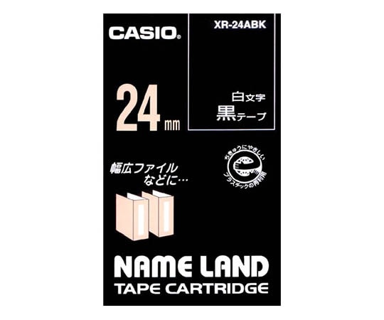 カシオ カシオ ネームランドテープ24mm幅 (透明地/白文字) XR-24AX 1個(ご注文単位1個)【直送品】