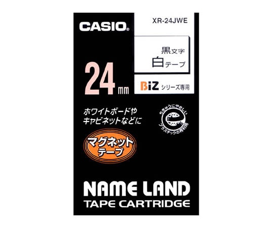 カシオ カシオ マグネットテープ24mm幅 (白地/黒文字) XR-24JWE 1個(ご注文単位1個)【直送品】