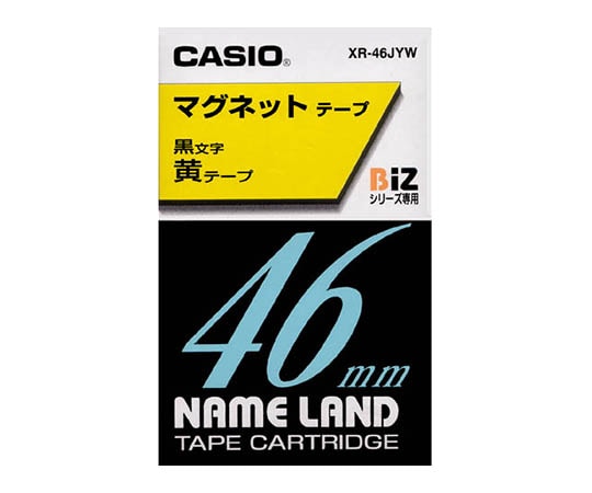 カシオ カシオ マグネットテープ46mm幅 (黄地/黒文字) XR-46JYW 1個(ご注文単位1個)【直送品】