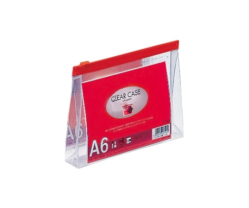 LIHITLAB クリヤーケース 再生オレフィン製 赤 F-175 1枚(ご注文単位1枚)【直送品】