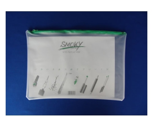 LIHITLAB クリヤーケース・スモーキィ ビニール製 緑 F-267 1枚(ご注文単位1枚)【直送品】