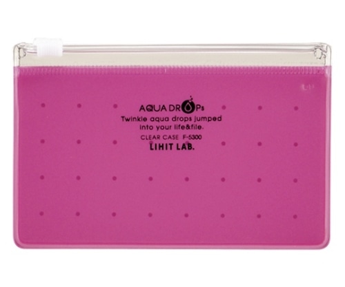 LIHITLAB AQUA DROPs クリヤーケース 赤 F-5300-3 1枚(ご注文単位1枚)【直送品】