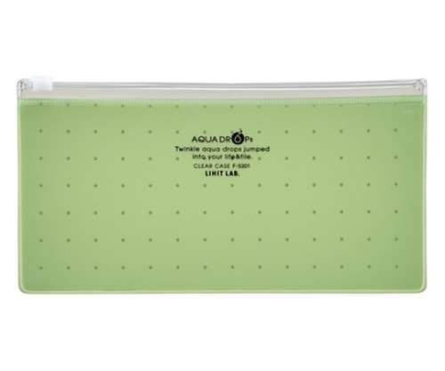 LIHITLAB AQUA DROPs クリヤーケース 黄緑 F-5301-6 1枚(ご注文単位1枚)【直送品】