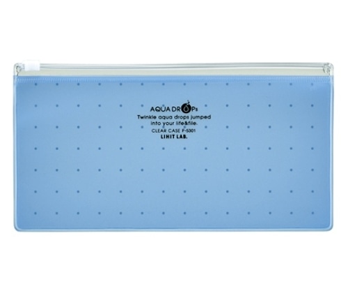 LIHITLAB AQUA DROPs クリヤーケース 青 F-5301-8 1枚(ご注文単位1枚)【直送品】
