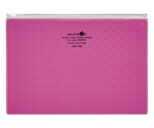 LIHITLAB AQUA DROPs クリヤーケース 赤 F-5302-3 1枚(ご注文単位1枚)【直送品】