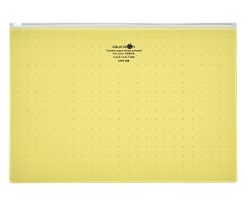LIHITLAB AQUA DROPs クリヤーケース 黄 F-5303-5 1枚(ご注文単位1枚)【直送品】
