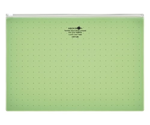 LIHITLAB AQUA DROPs クリヤーケース 黄緑 F-5303-6 1枚(ご注文単位1枚)【直送品】