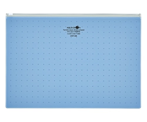 LIHITLAB AQUA DROPs クリヤーケース 青 F-5303-8 1枚(ご注文単位1枚)【直送品】