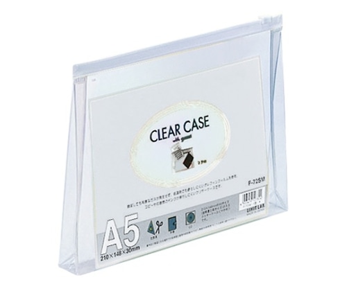 LIHITLAB クリヤーケース 再生オレフィン製 白 F-72SM 1枚(ご注文単位1枚)【直送品】