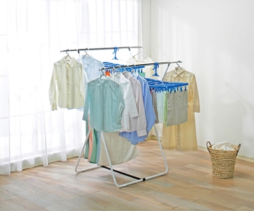 アイリスオーヤマ 室内物干し ホワイト SLM-990XR 1個(ご注文単位1個)【直送品】