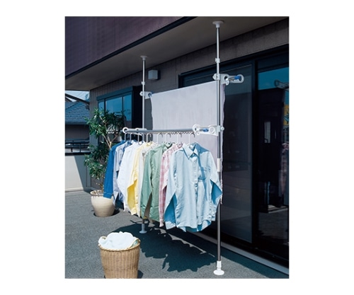 アイリスオーヤマ ステンレスベランダ物干し ホワイト SVI-275NR 1個(ご注文単位1個)【直送品】