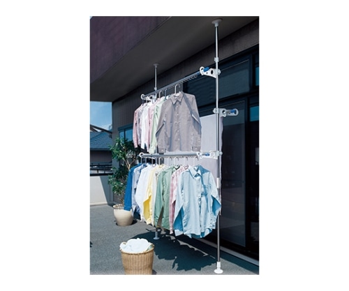 アイリスオーヤマ ステンレスベランダ物干し ホワイト SVI-300NR 1個(ご注文単位1個)【直送品】