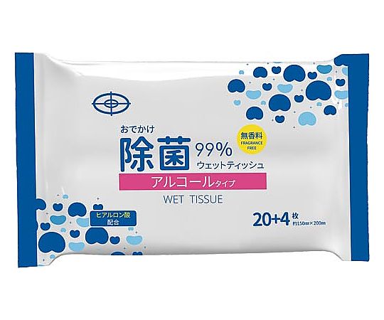 ナカタケトレーディング おでかけ除菌ウェットティッシュ24枚 376904 1パック（ご注文単位1パック）【直送品】