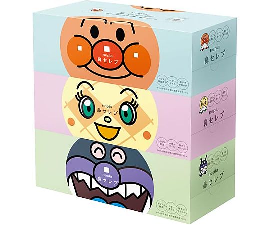 王子ネピア アンパンマン鼻セレブ 180組(3箱入) 62650 1パック（ご注文単位1パック）【直送品】