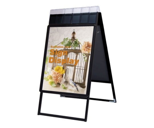 常磐精工 ポスターグリップスタンド看板パンフレットケース付(屋外用) B1両面ブラック PGSKP-B1RB-G 1個(ご注文単位1個)【直送品】