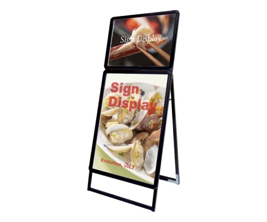 常磐精工 ポスターグリップスタンド看板コンビ(屋内用) A2A1片面ブラック PGSKC-A2A1KB 1個(ご注文単位1個)【直送品】