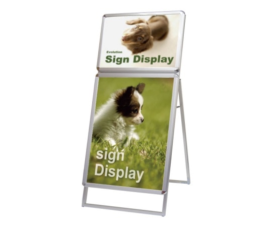 常磐精工 ポスターグリップスタンド看板コンビ(屋外用) B2B1片面シルバー PGSKC-B2B1KS-G 1個(ご注文単位1個)【直送品】