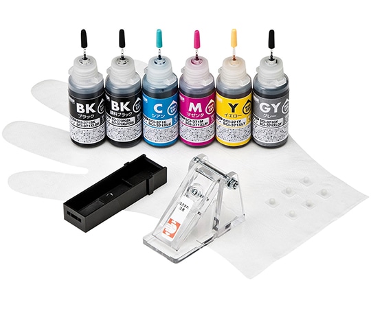 サンワサプライ 詰め替えインク BCI-370PGBK 371BK C M Y GY用 INK-C371S30S6 1セット(ご注文単位1セット)【直送品】