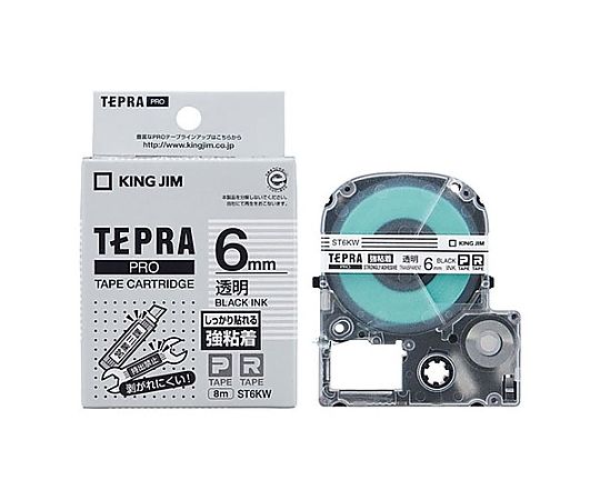 エスコ 6mm テープカセット(強粘着/透明) EA761DF-52 1個(ご注文単位1個)【直送品】