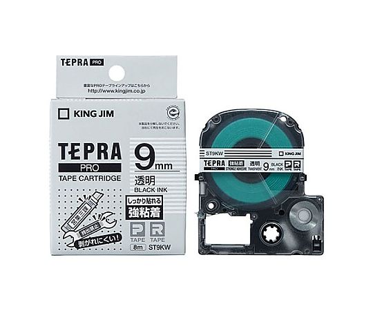 エスコ 9mm テープカセット(強粘着/透明) EA761DF-53 1個(ご注文単位1個)【直送品】