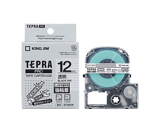 エスコ 12mm テープカセット(強粘着/透明) EA761DF-54 1個(ご注文単位1個)【直送品】