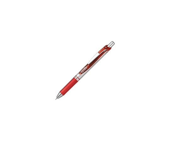 ぺんてる エナージェル 0.5 軸色:シルバー インク色:赤 10本 BLN75Z-B-10 1箱(ご注文単位1箱)【直送品】