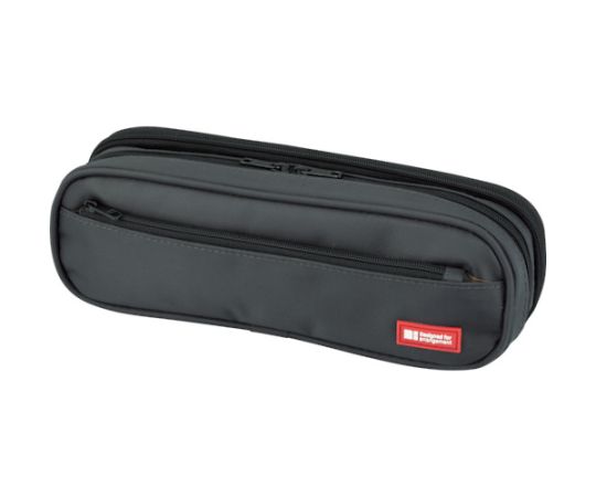 LIHITLAB ペンケース(2ウェイタイプ) ダブル 黒 A7557-24 1個(ご注文単位1個)【直送品】