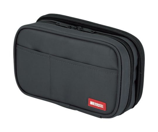 LIHITLAB ペンケース(ブックタイプ) ダブル 黒 A7555-24 1個(ご注文単位1個)【直送品】