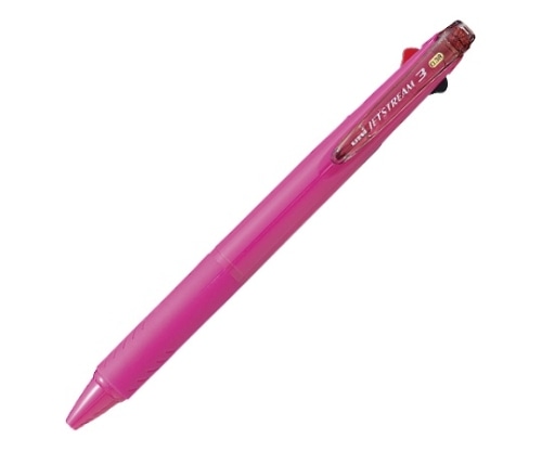 三菱鉛筆 ジェットストリーム 3色ボールペン ローズピンク 0.38mm インク色:黒・赤・青 SXE3-400-38.66 1本(ご注文単位1本)【直送品】