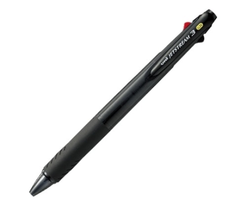 三菱鉛筆 ジェットストリーム 3色ボールペン 透明ブラック 0.38mm インク色:黒・赤・青 SXE3-400-38T.24 1本(ご注文単位1本)【直送品】