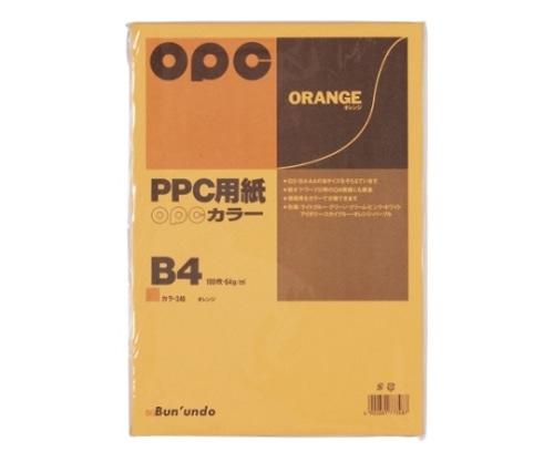 文運堂 ファインカラーPPC B4 オレンジ カラー348 1パック(ご注文単位1パック)【直送品】