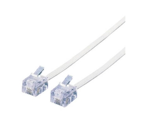 エレコム スリムモジュラケーブル(ホワイト)(4芯) MJ-10WH 1パック(ご注文単位1パック)【直送品】