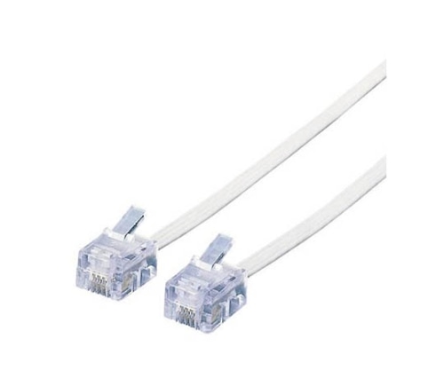 エレコム スリムモジュラケーブル(ホワイト)(4芯) MJ-15WH 1パック(ご注文単位1パック)【直送品】