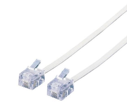 エレコム スリムモジュラケーブル(ホワイト)(4芯) MJ-20WH 1パック(ご注文単位1パック)【直送品】