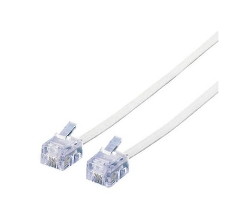 エレコム スリムモジュラケーブル(ホワイト)(4芯) MJ-3WH 1パック(ご注文単位1パック)【直送品】