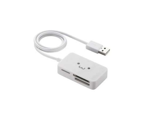 エレコム メモリリーダライタ SD+MS+CF対応 ホワイト顔 MR-A39NWHF1 1パック(ご注文単位1パック)【直送品】